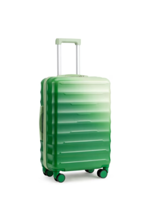 Zimtown 24" Luggage with Hardside Spinner Wheels, Checked-Medium TSA Look Suitcase, Green Gradient