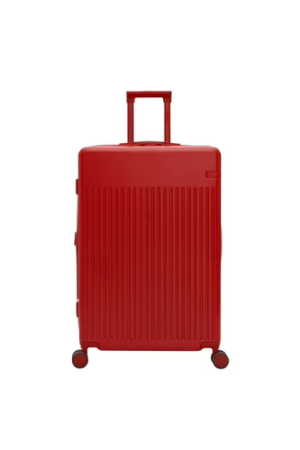 iFLY Transit 28" Expandable Hardside Spinner Large Checked Luggage, Red
