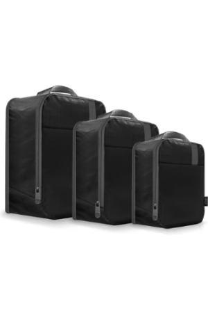 iFLY Expandable Packing Cubes 3-Piece Set, Black