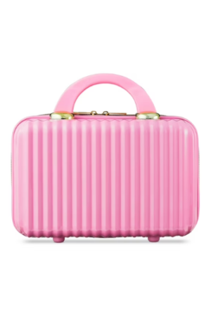 Hard Shell Cosmetic Travel Case, Pink