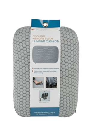 Protégé Cooling Memory Foam Travel Lumbar Support Pillow