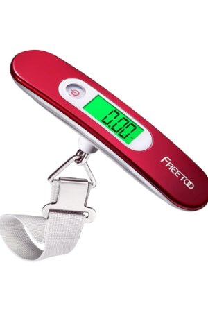 FREETOO Luggage Scale Portable Digital Hanging Scale for Travel, Suitcase Weight Scale with Superior Piano Lacquer 110 Lb/ 50Kg Capacity, Battery Included