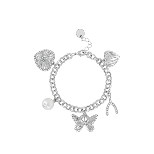 Jessica Simpson Women's Silvertone Charm Bracelet