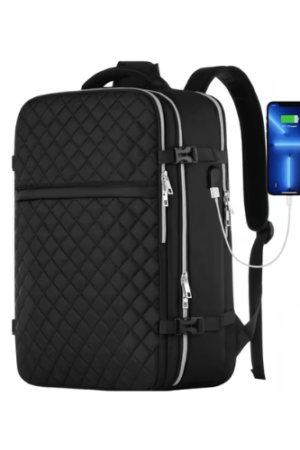 Travel Backpack For Women And Men, 40L Flight Approved Carry On Bag, Water Resistant Large Casual Daypack Fit 17 Inch Laptop with USB Charging Port, The Best Gift Choice