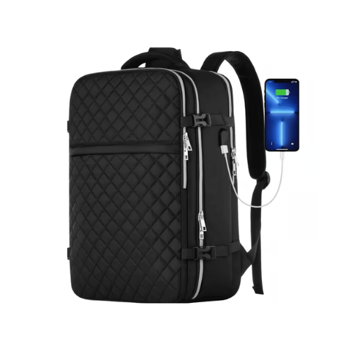 Travel Backpack For Women And Men, 40L Flight Approved Carry On Bag, Water Resistant Large Casual Daypack Fit 17 Inch Laptop with USB Charging Port, The Best Gift Choice