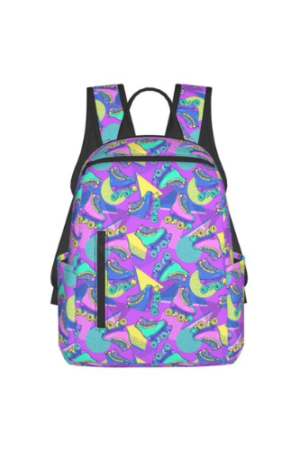Defioc Disco Roller Skates Pattern Travel Laptop Backpack,Lightweight Backpack Travel Hiking Daypack Backpack Work Bag for Men Women