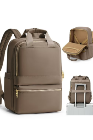 Travel Backpack For Women Men Airline Approved Carry On Bags For Airplanes Dark Brown Laptop Backpack Personal Item Backpack For Traveling On Airplane College Backpack With Laptop Compartment