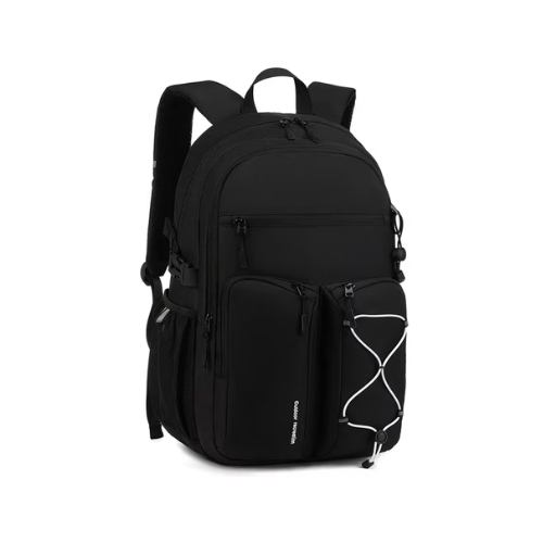 Smicure Travel Backpack for Men and Women, Water Resistant College Bookbag, Lightweight School Carry On Back Pack,black