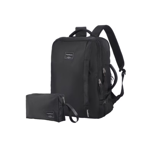 Travelhouse Travel Backpack for Men & Women Hiking Outdoor Carry On with Packing Cubes(Black)