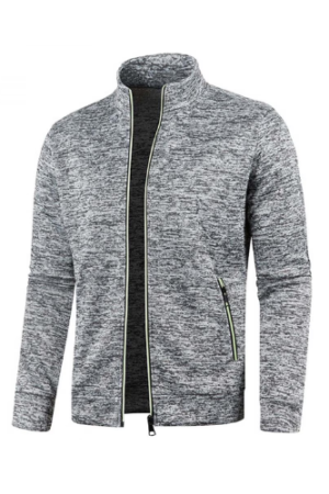 Todqot Men's Sweater Coat- Fleece Casual Outwear Zipper Lightweight Hoodless Jackets for Men Gray XL