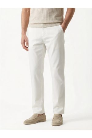 MEILIHUA Men's Business Casual Pants - Lightweight Stretch Cotton Chinos, Elastic Waist Flat Front Tapered Trousers for Spring Summer
