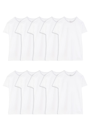 Fruit of the Loom Men's Crew Neck T-Shirt Undershirts, White Multipacks, Also Available in Big & Tall