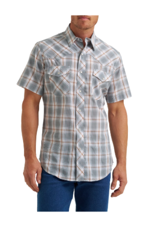 Wrangler Mens Short Sleeve Western Shirt