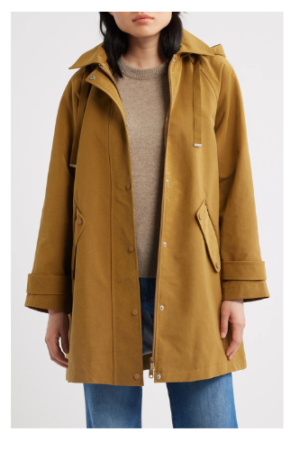 Flared Hooded Raincoat