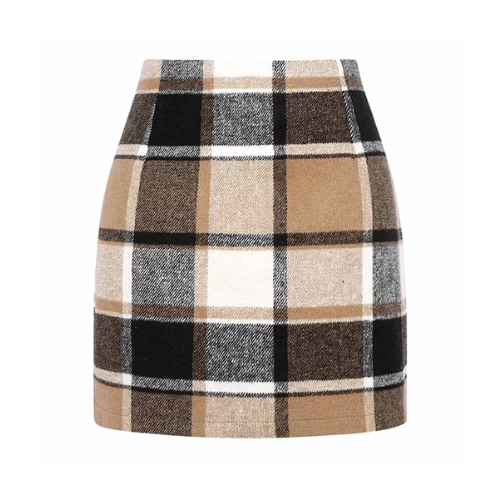 Byworldtasic Womens Plus Size Skirts Plaid Mini Skirts