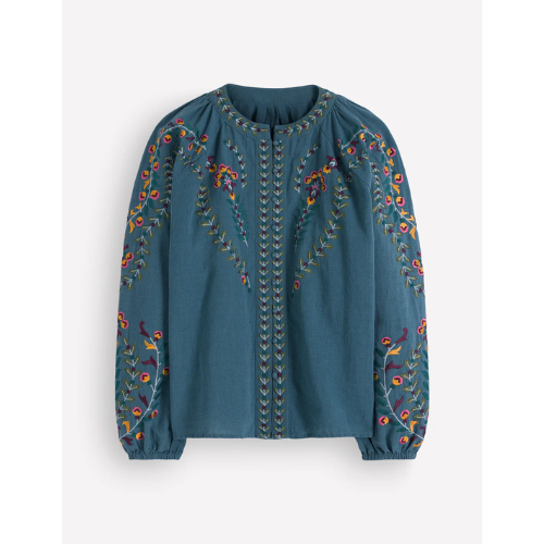Raglan Embroidered Top