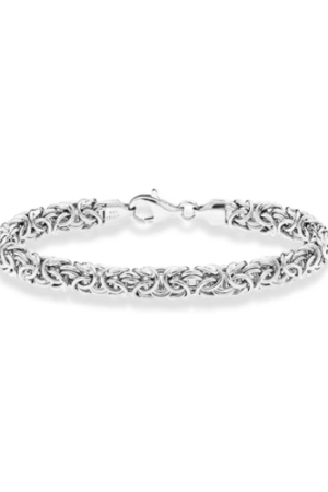 Miabella Italian 925 Sterling Silver Byzantine Bracelet for Women, Handmade in Italy