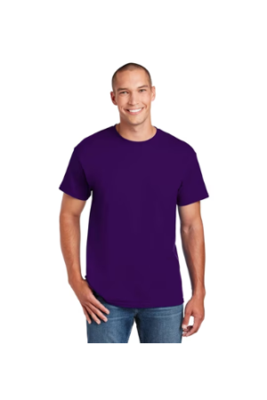 Gildan DryBlend Short Sleeve T-Shirt for Men, Crew Neck, Classic Fit, Purple, S-3XL, 1-Pack